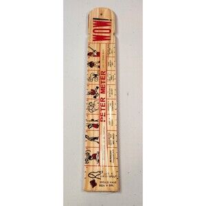 Sealed Vintage PETER METER Wooden Ruler Gag Gift Novelty Joke Funny